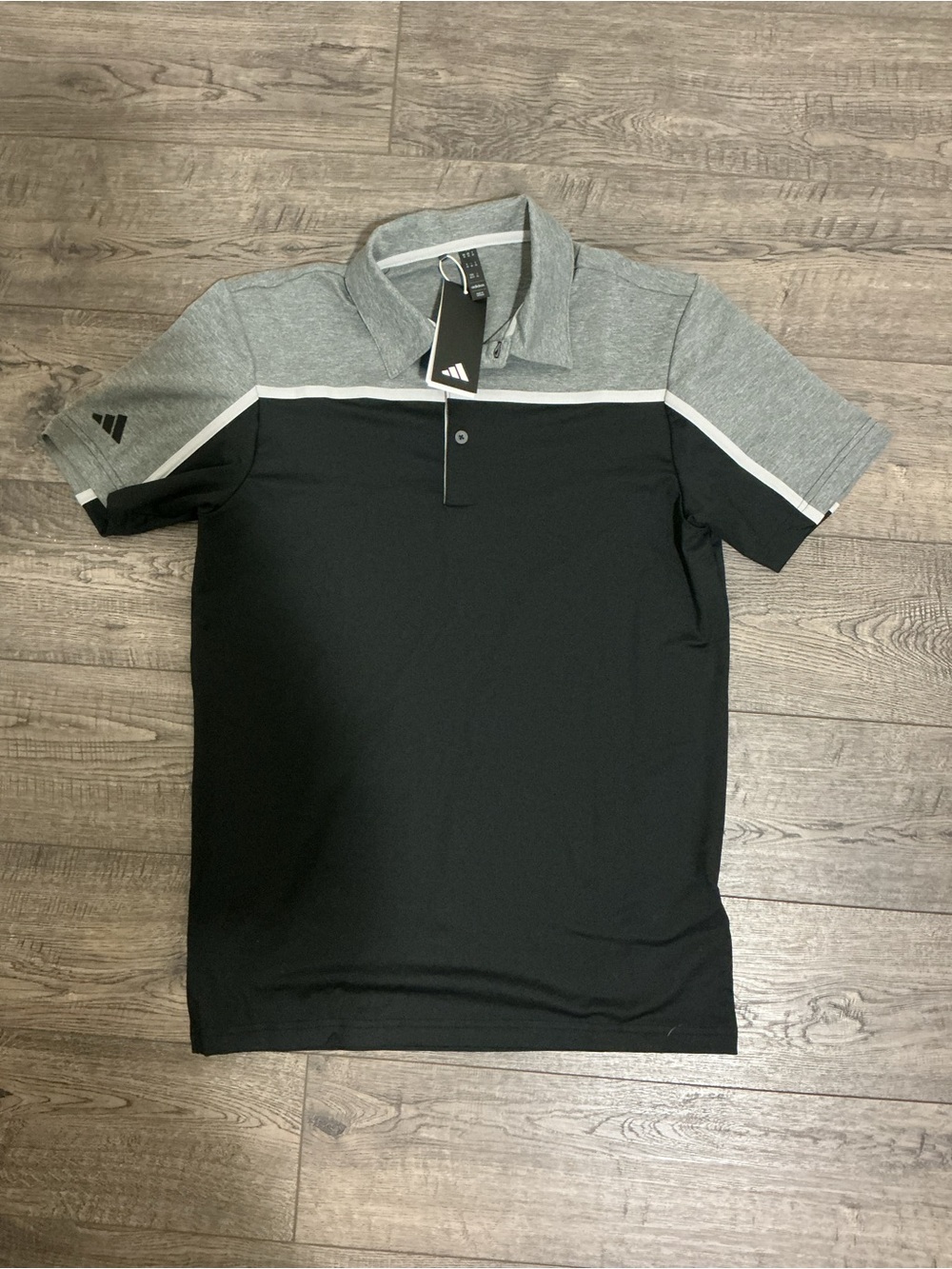 New! Adidas Men’s Black and Gray Golf Polo Shirt size XS NWT Athletic